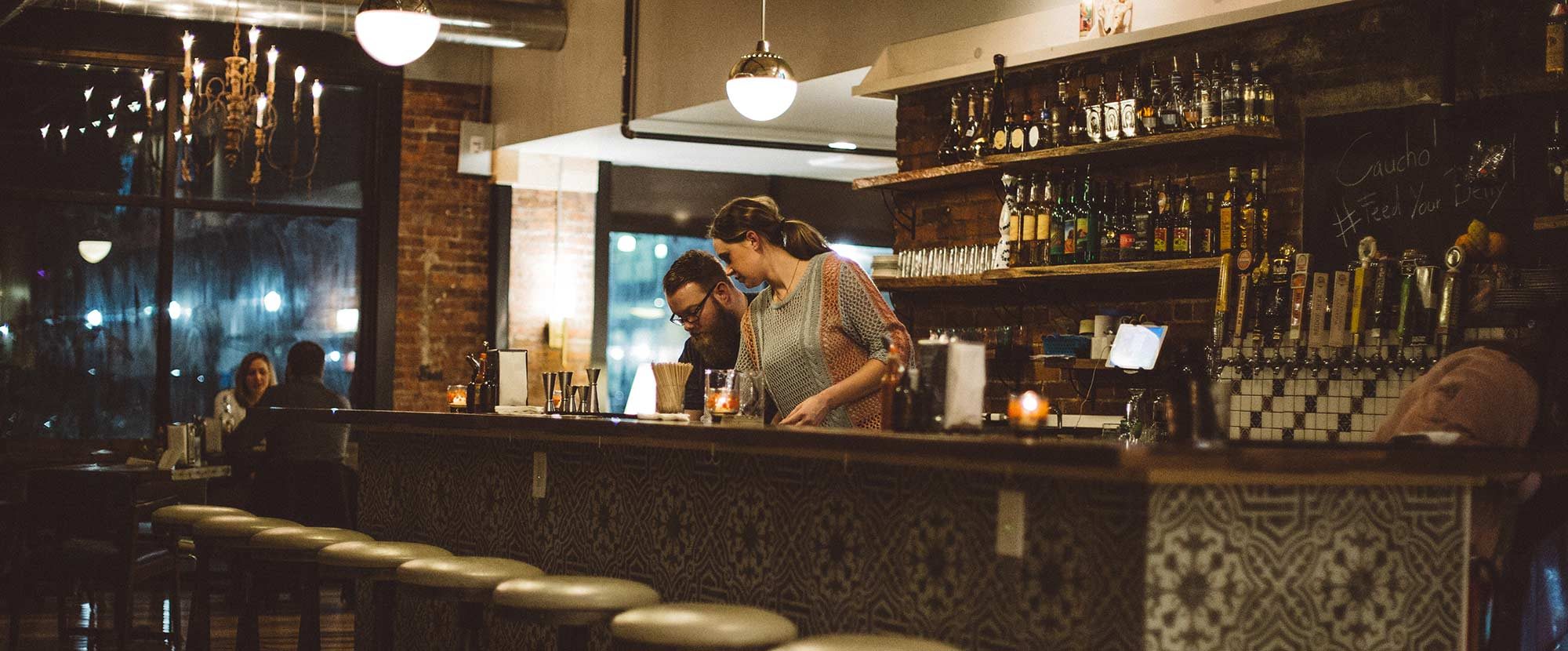 The full bar at Caucho
