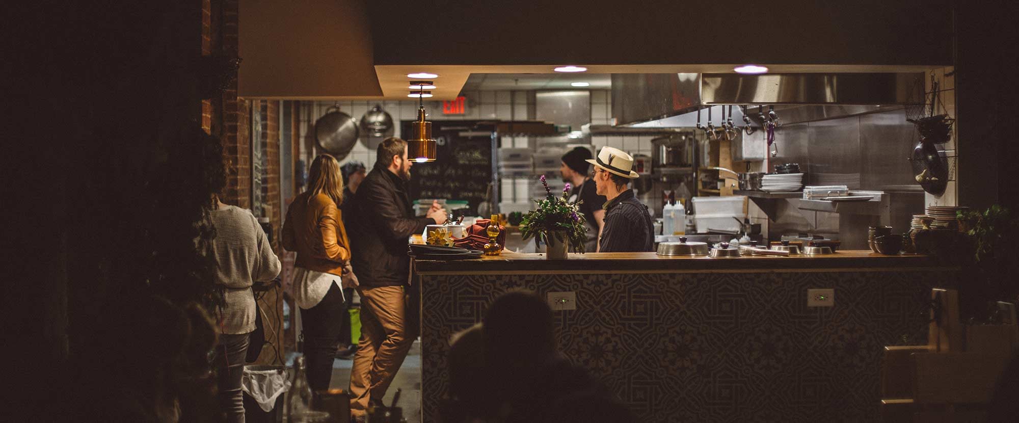 The open kitchen and bar at Caucho